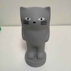 Kam Kam Cat Coin Bank Stands 7/5 Inches Tall in Cool Cat Gray Save With Kam Kam
